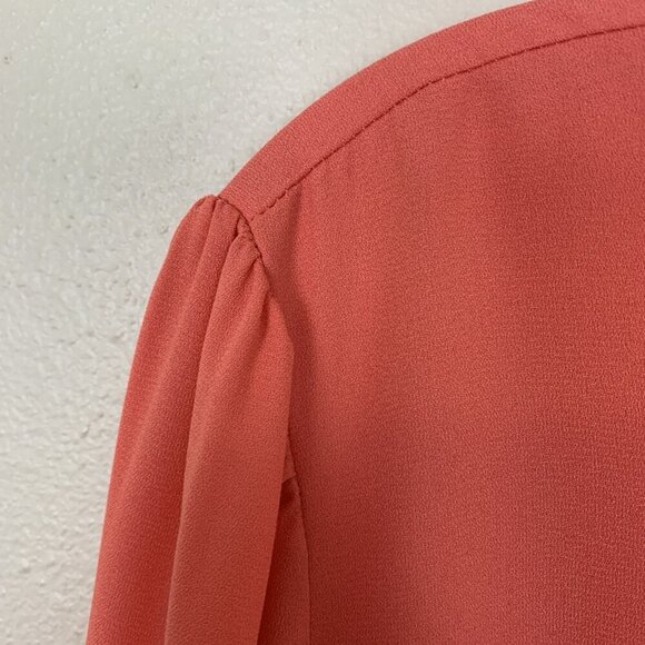Nine West Womens Blouse XXL NEW Coral Top Twist Front Blouson Work Office Spring - Picture 7 of 16